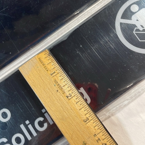 Lot of 4 Self-stick signs signage Restrooms, Men, Women, No Soliciting - Picture 4 of 7